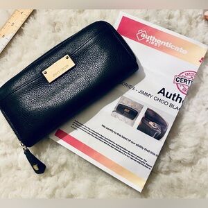 Jimmy Choo zip around wallet w/COA
